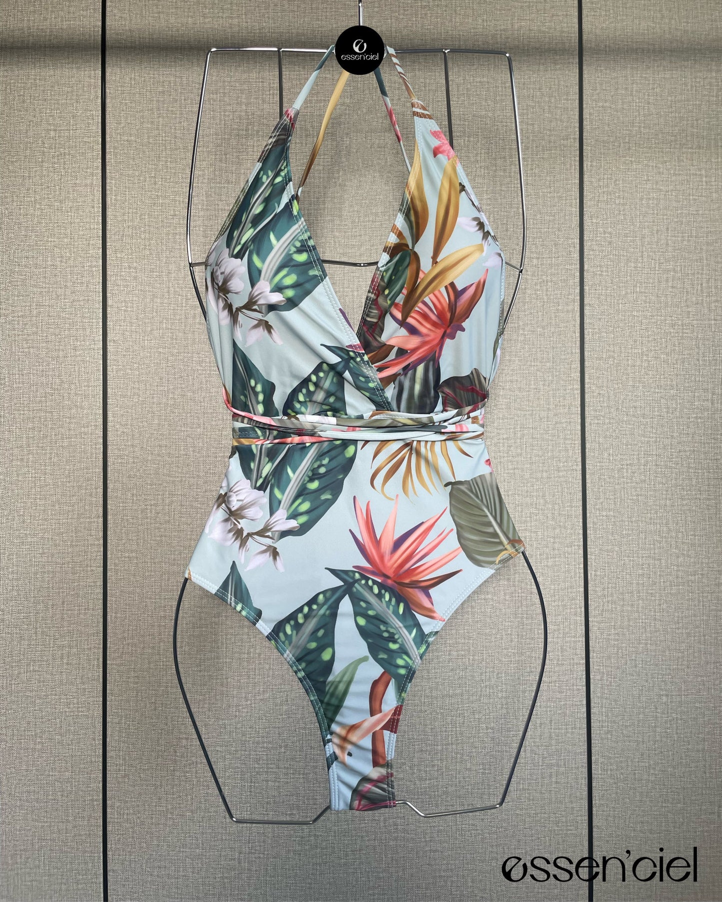 Hawaii V-Neck One-Piece Swimsuit